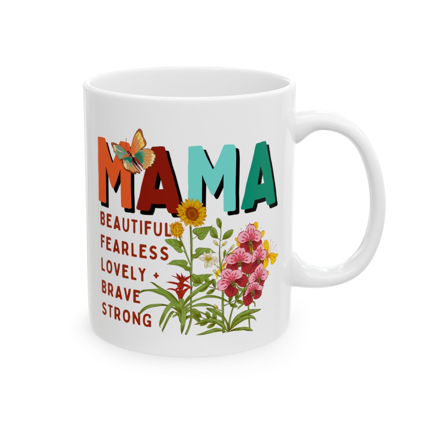 'MAMA' Description - Ceramic Mug, 11oz