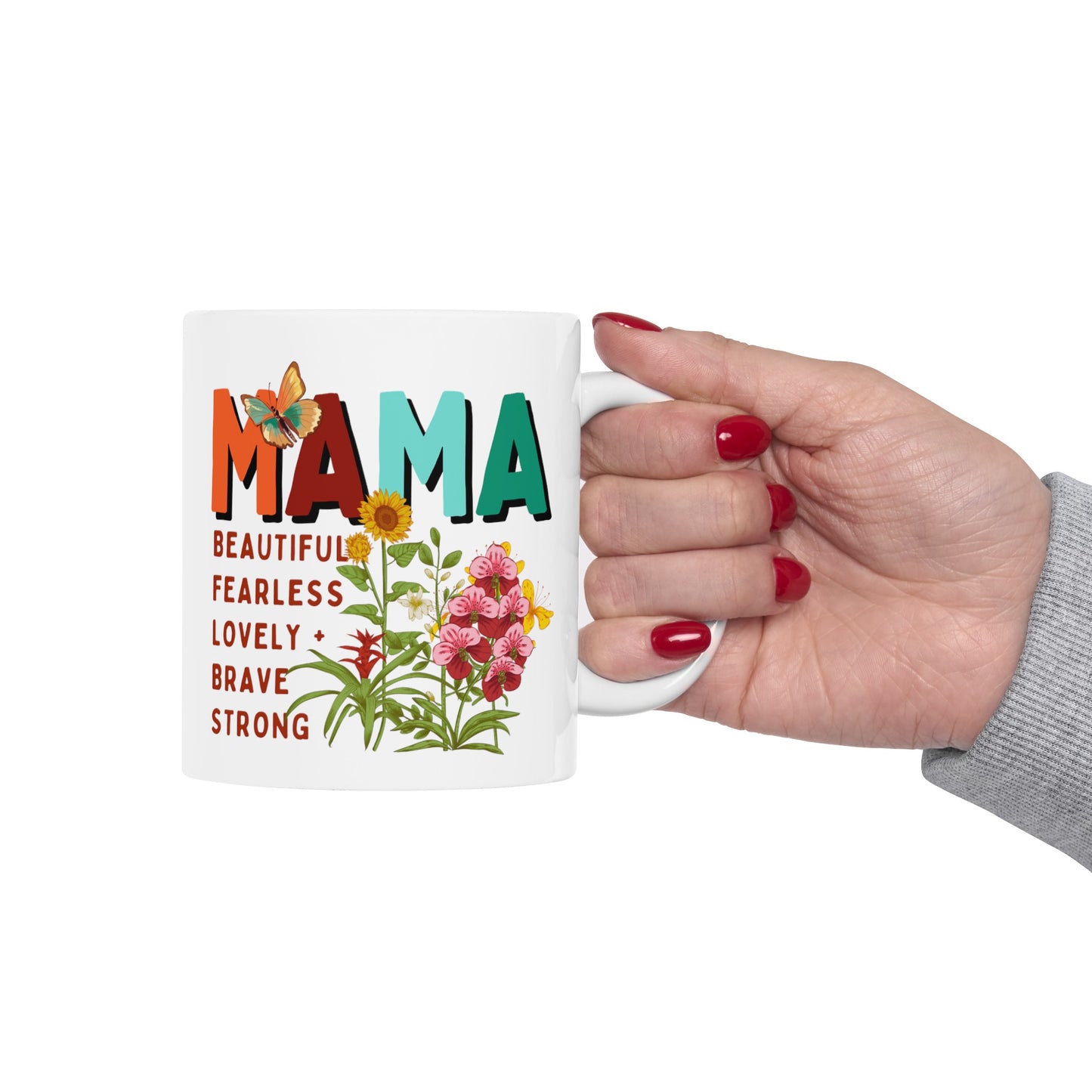 'MAMA' Description - Ceramic Mug, 11oz