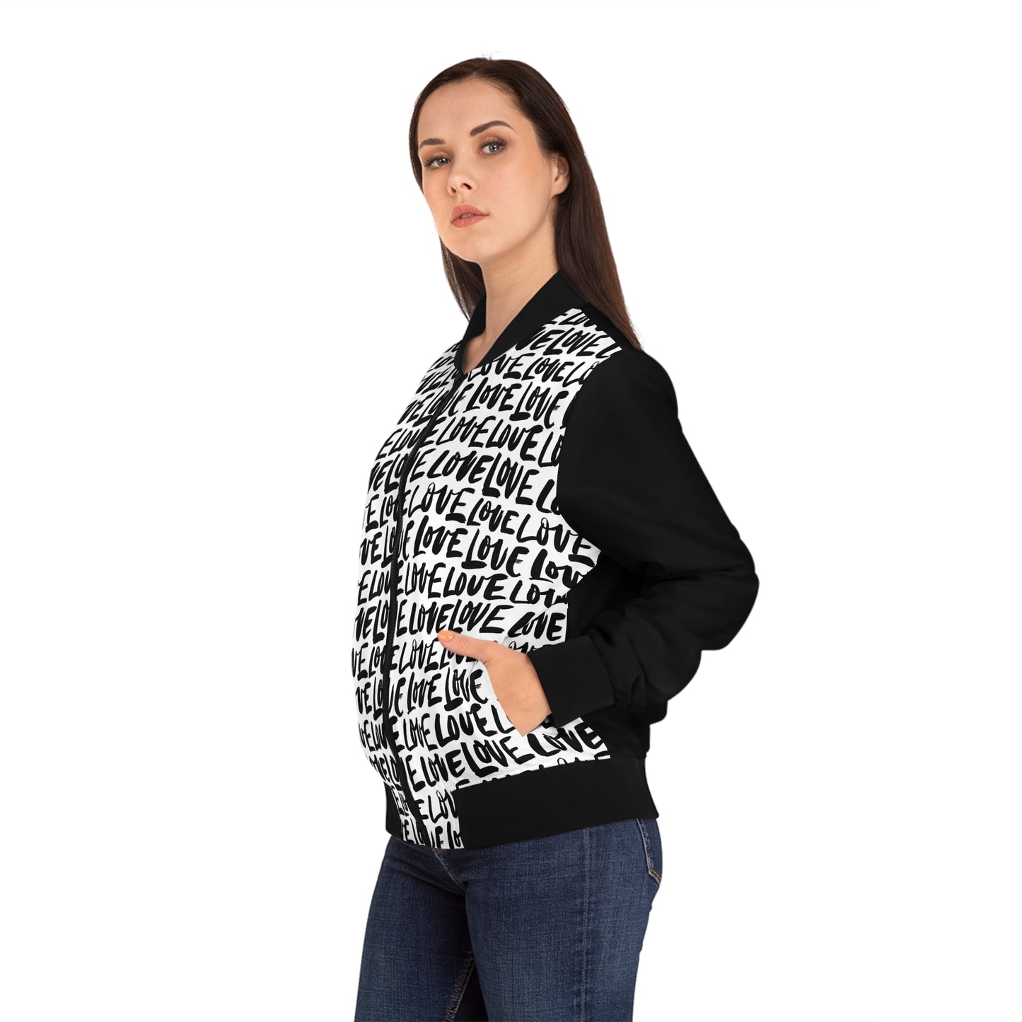 "Love Bombing" - Women's Bomber Jacket