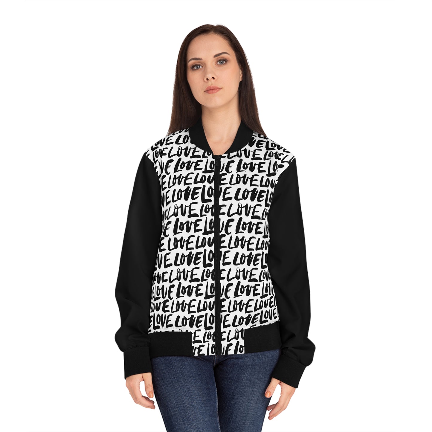 "Love Bombing" - Women's Bomber Jacket