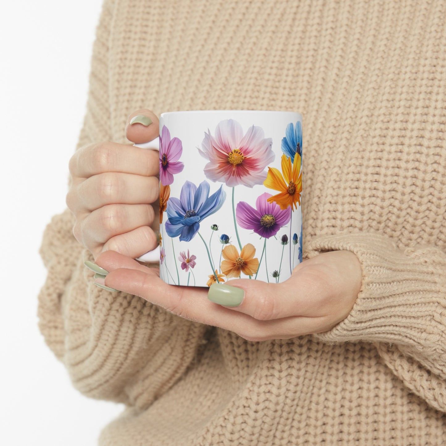 'Beauty Blooms' - Ceramic Mug, 11oz