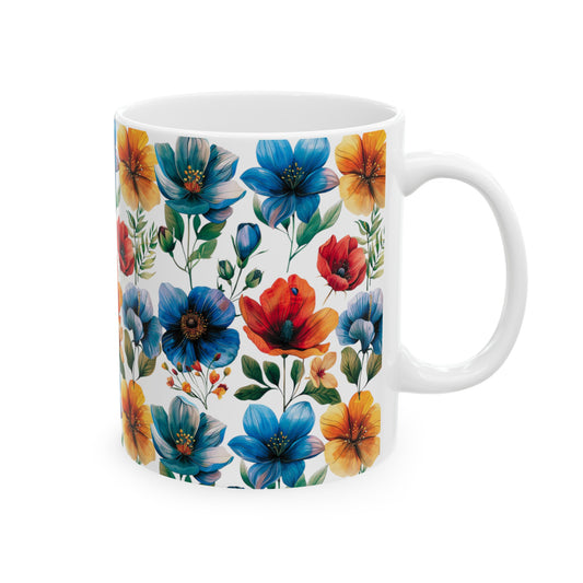 'Florally Fantastic' - Ceramic Mug, 11oz