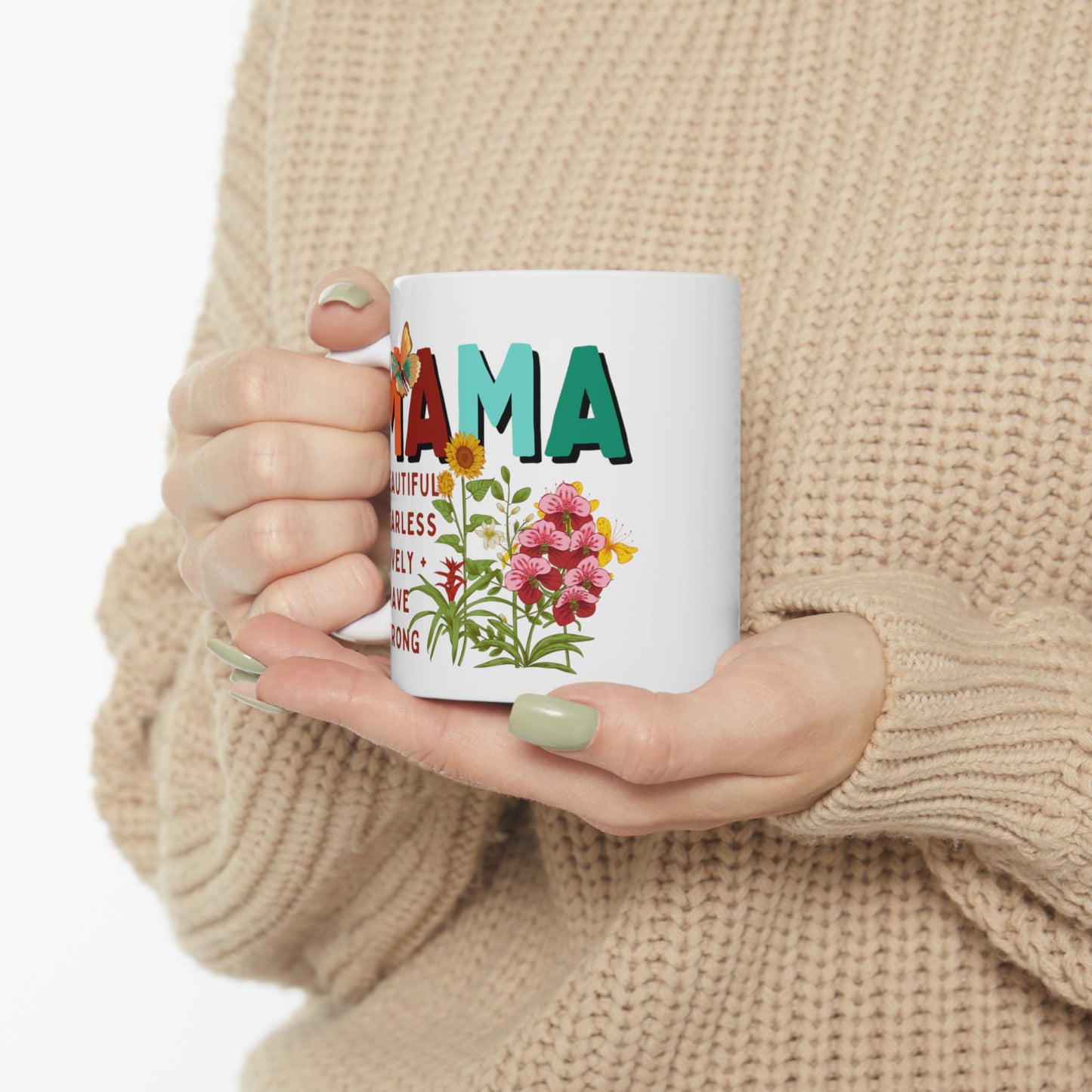 'MAMA' Description - Ceramic Mug, 11oz