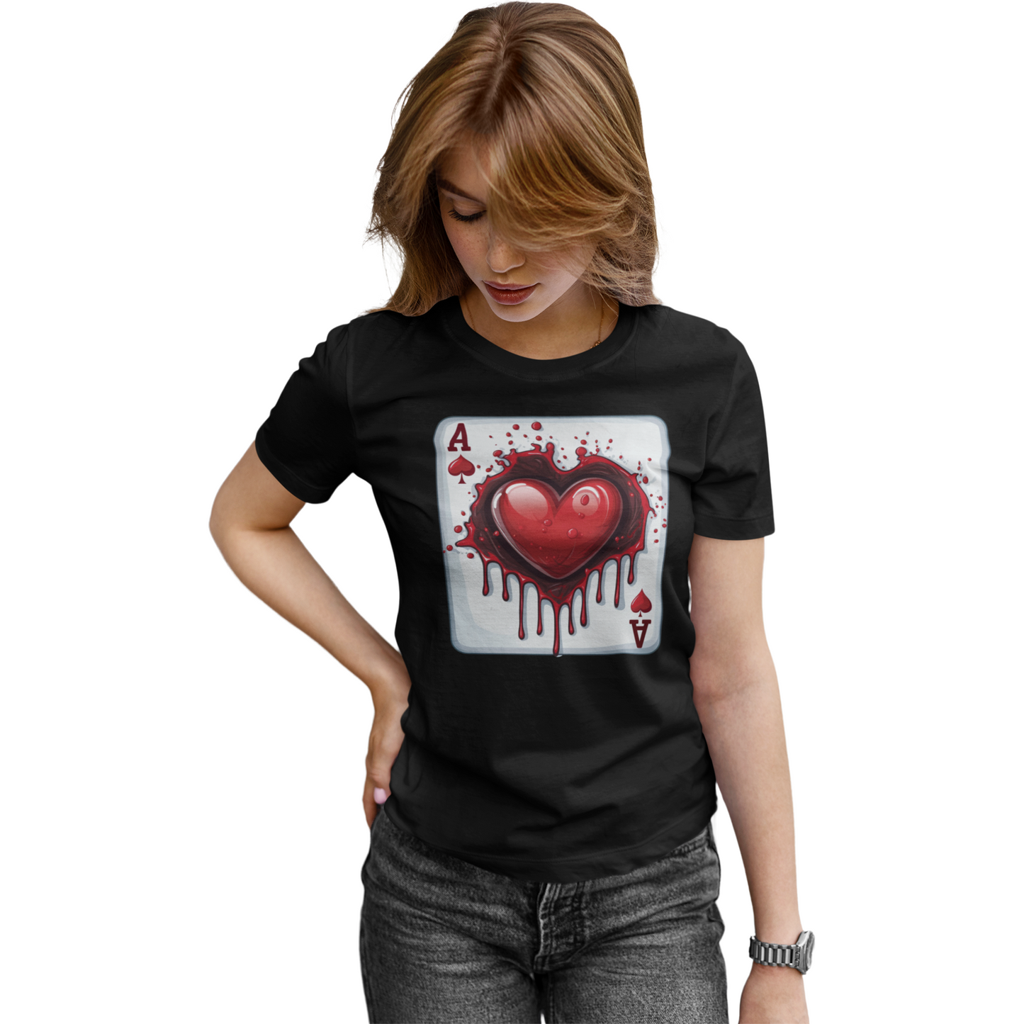 "Love And Pain" Women's Graphic Slim Fit Tee